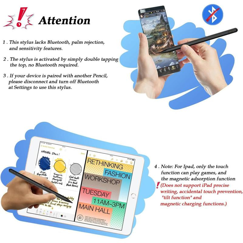 Stylus Pen for Iphone by - Active Android Ipad Samsung Lenovo Pencil 15 14 13 Pro plus Max Touchscreens Universal Tablet Phone Touch Screens Black