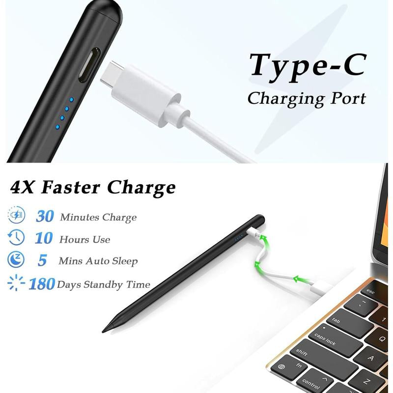 Stylus Pen for Iphone by - Active Android Ipad Samsung Lenovo Pencil 15 14 13 Pro plus Max Touchscreens Universal Tablet Phone Touch Screens Black
