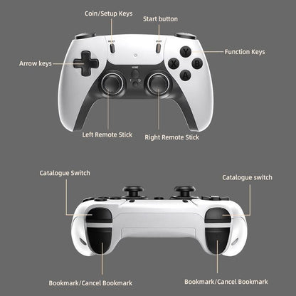 20000+ Games Wireless Retro Game Stick, Vintage Game Stick HD Output System Built in 23 Emulators Plug and Play Video Game Consoles with 2.4G Wireless Controllers,64Gb TF Card for All of Ages